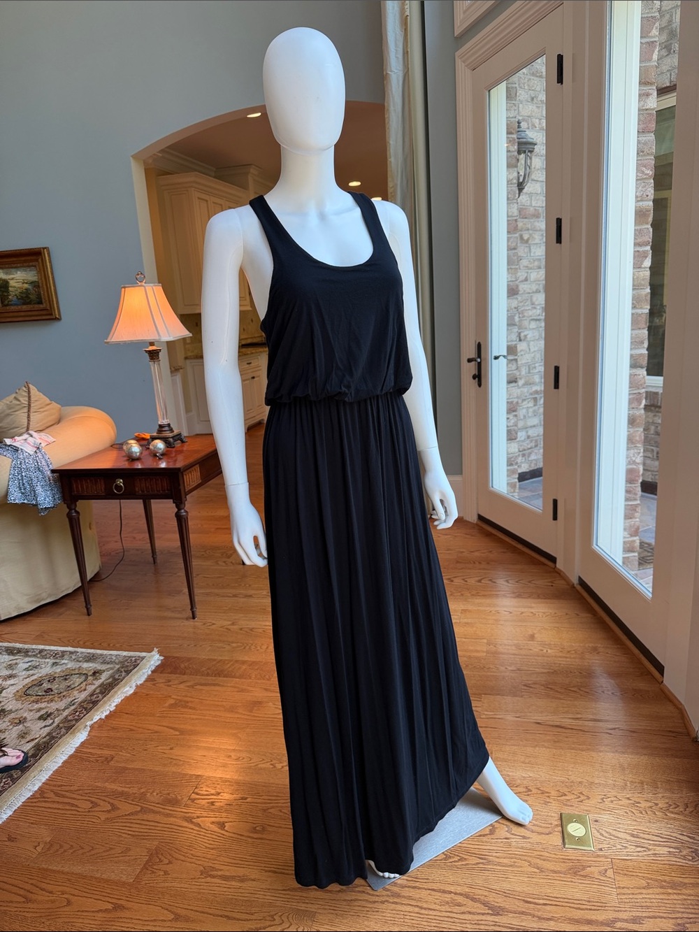 Lush Black Sleeveless Racerback Maxi Dress
